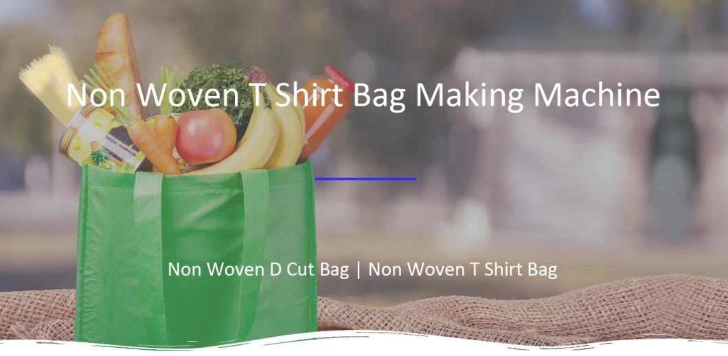 Online Shopping Fully Automatic High Speed Non Woven Double Line W Cut U Cut T-Shirt Bag Making Bag Manufacture Machine