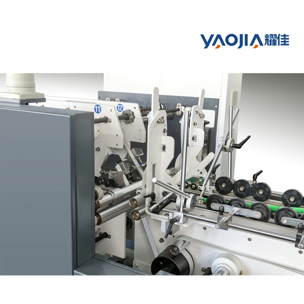 Yaojia 4 6 Corners Box Folder Gluer Machine Folding Carton Paper Box Bag Food Cake Pizza Plate Lid Straw Cup/ Folding Gluing Pasting Forming Making Machine